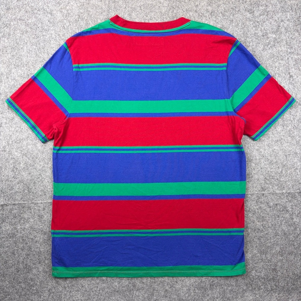 Guess T Shirt Mens Large Multi Color Striped Guess Originals Cotton 90s Hip Hop - Picture 8 of 12